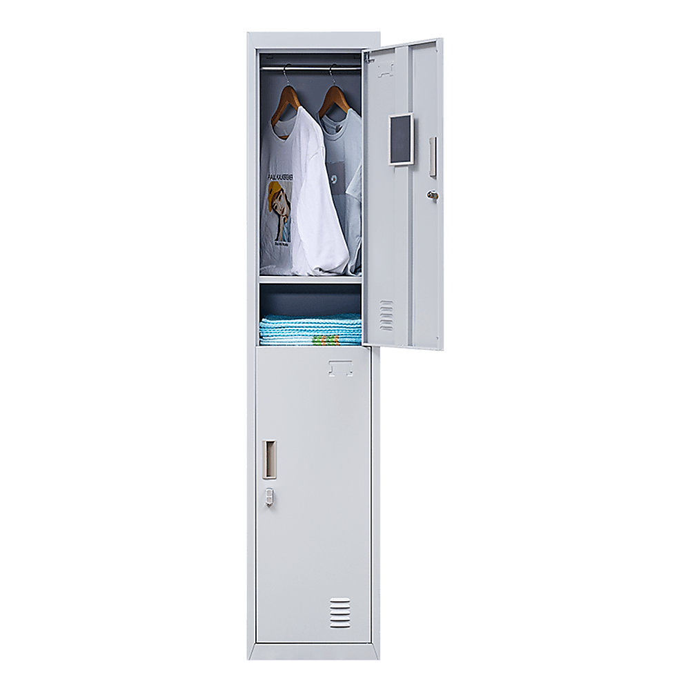 Buy 2-Door Vertical Locker for Office Gym Shed School Home Storage discounted | Products On Sale Australia