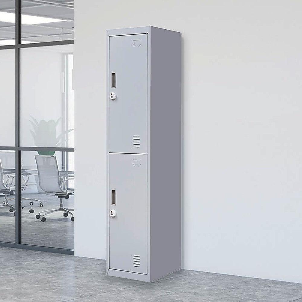 Buy 2-Door Vertical Locker for Office Gym Shed School Home Storage discounted | Products On Sale Australia