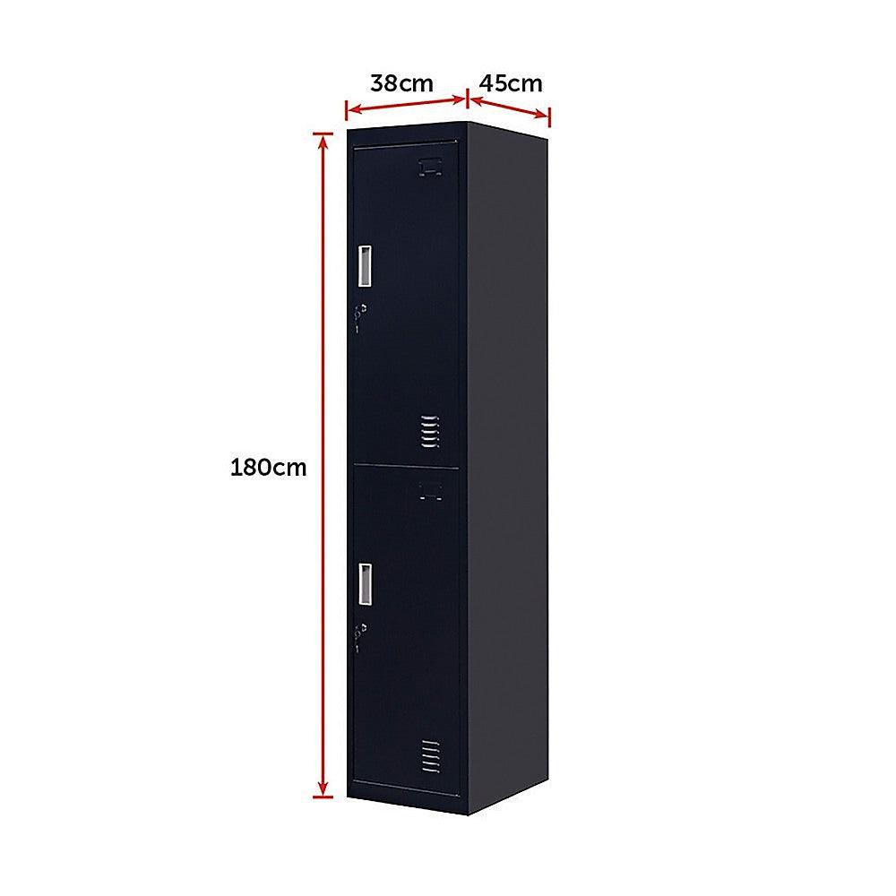 Buy 2-Door Vertical Locker for Office Gym Shed School Home Storage discounted | Products On Sale Australia