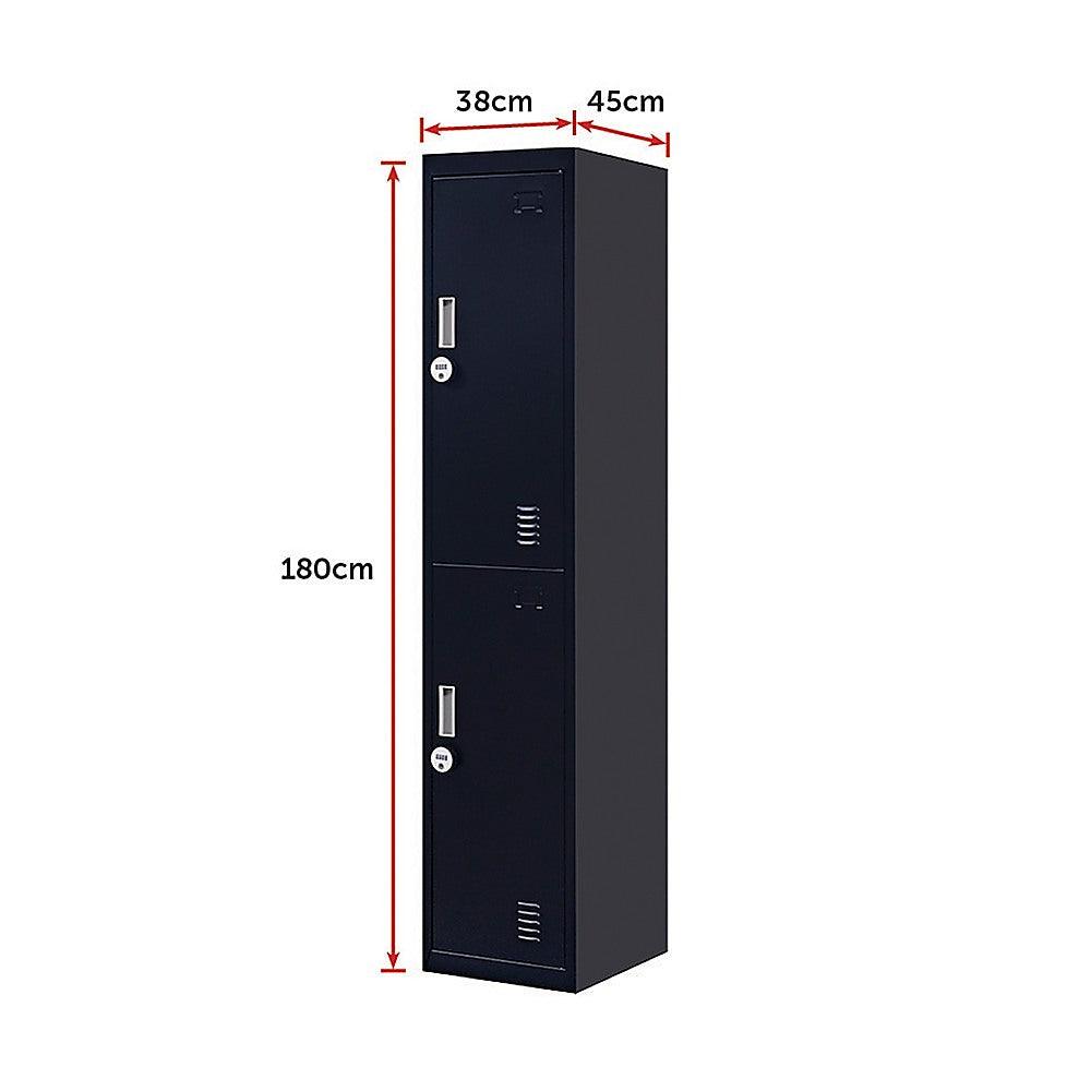 Buy 2-Door Vertical Locker for Office Gym Shed School Home Storage discounted | Products On Sale Australia