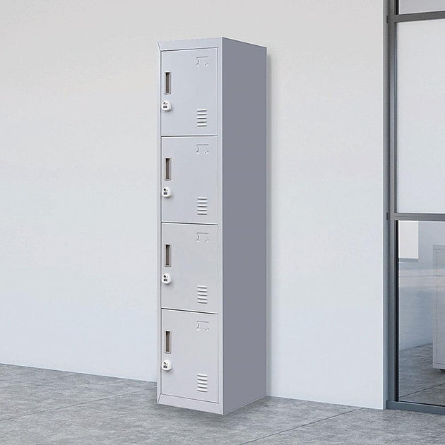 Buy 4-Door Vertical Locker for Office Gym Shed School Home Storage discounted | Products On Sale Australia