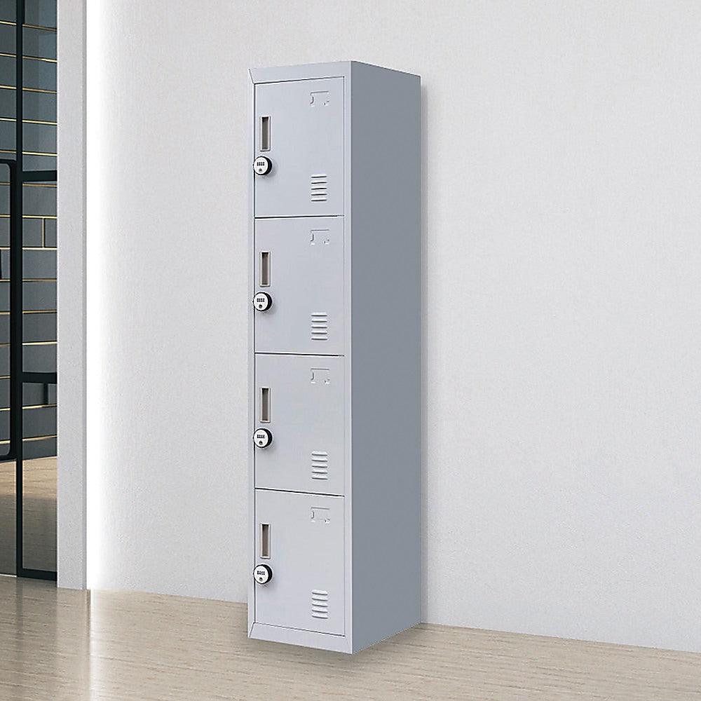 Buy 4-Door Vertical Locker for Office Gym Shed School Home Storage discounted | Products On Sale Australia