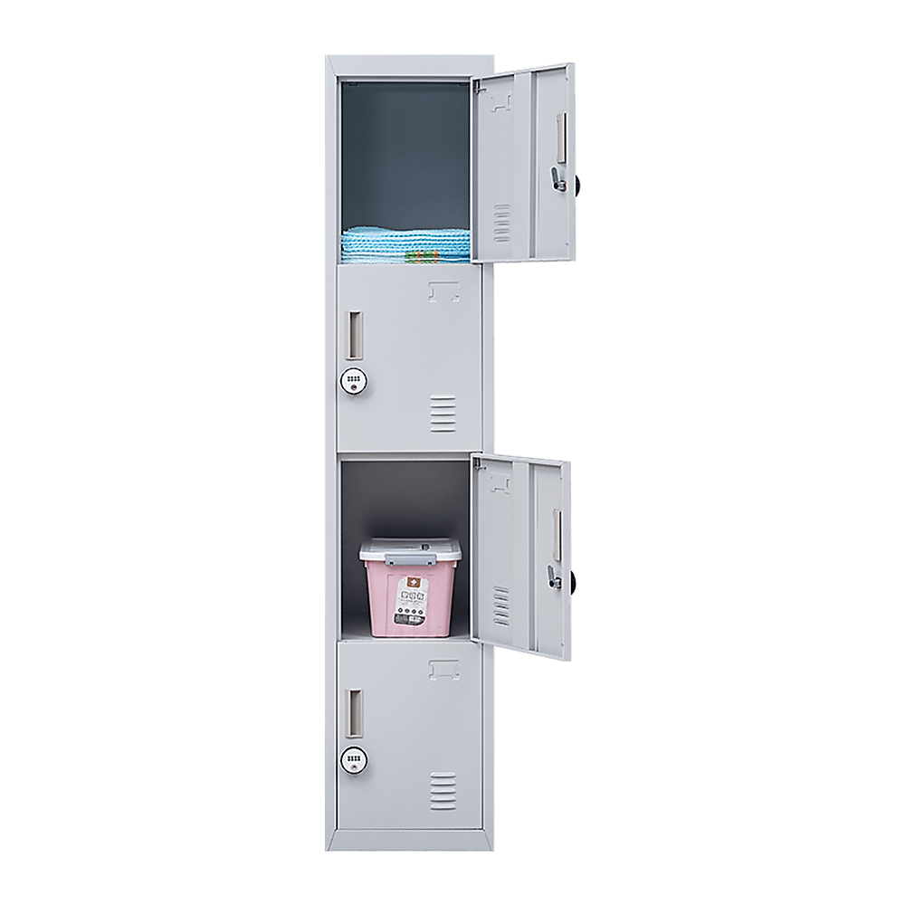 Buy 4-Door Vertical Locker for Office Gym Shed School Home Storage discounted | Products On Sale Australia