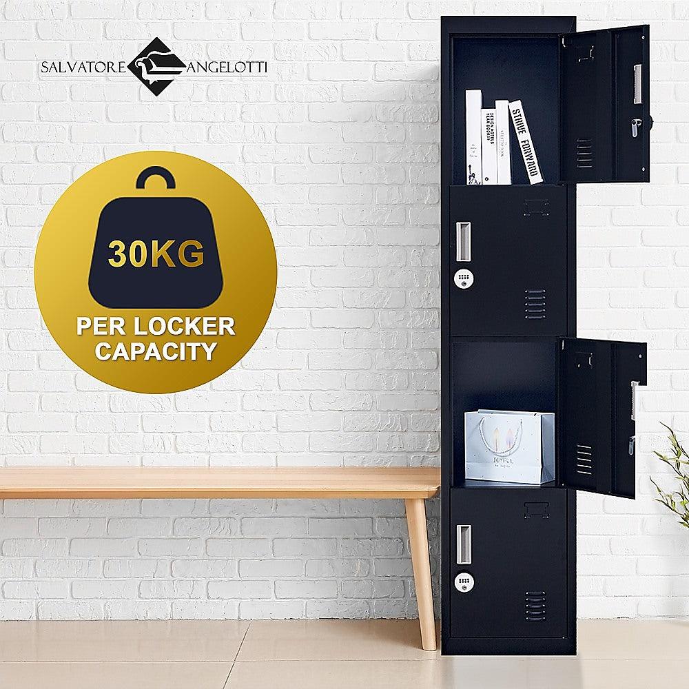 Buy 4-Door Vertical Locker for Office Gym Shed School Home Storage discounted | Products On Sale Australia