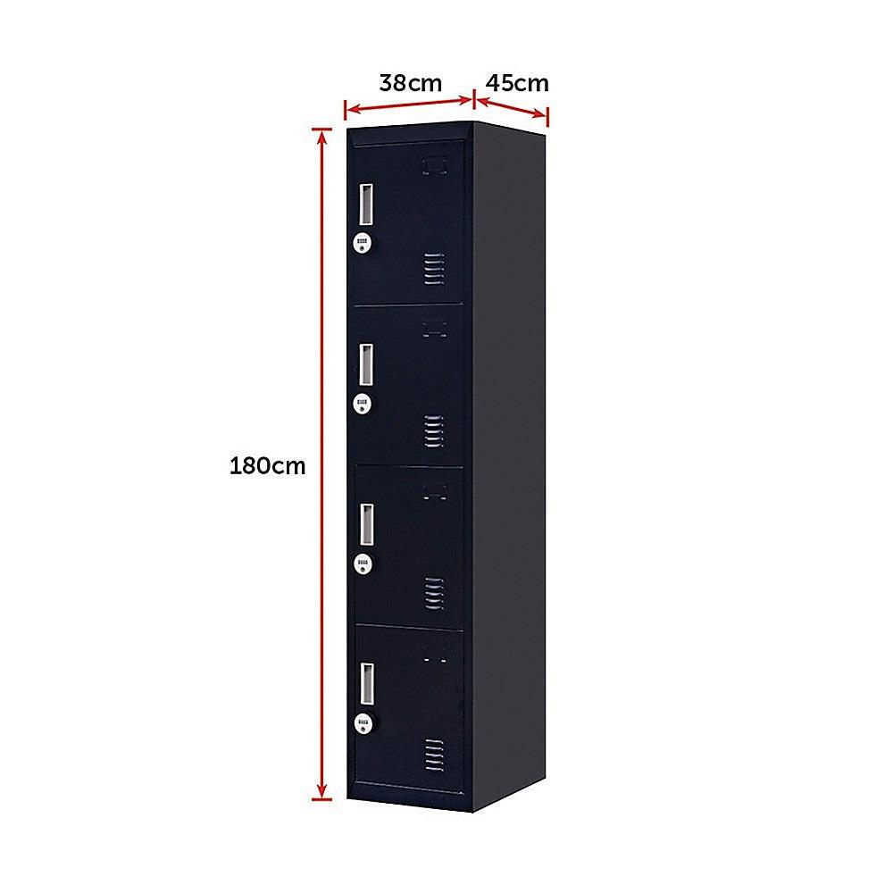 Buy 4-Door Vertical Locker for Office Gym Shed School Home Storage discounted | Products On Sale Australia