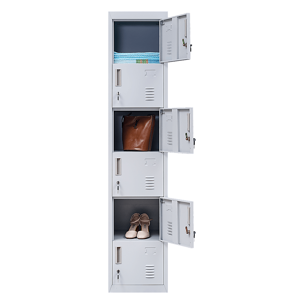 Buy 6-Door Locker for Office Gym Shed School Home Storage discounted | Products On Sale Australia