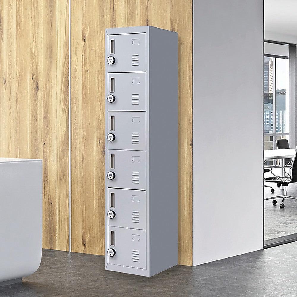 Buy 6-Door Locker for Office Gym Shed School Home Storage discounted | Products On Sale Australia