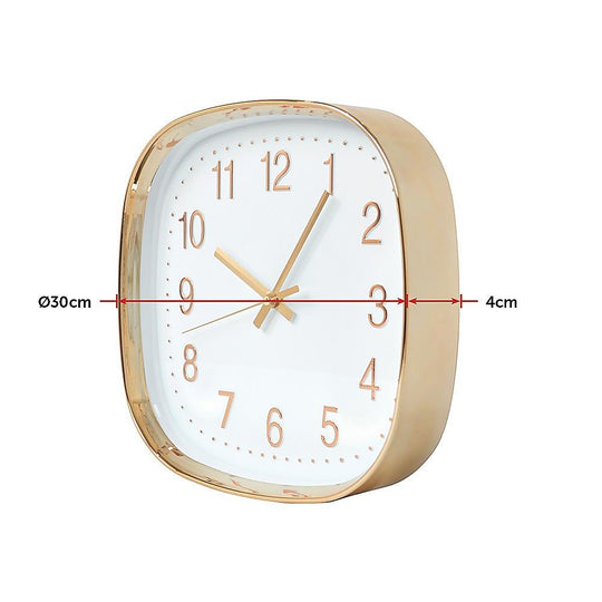 Buy Modern Wall Clock Silent Non-Ticking Quartz Battery Operated Gold discounted | Products On Sale Australia