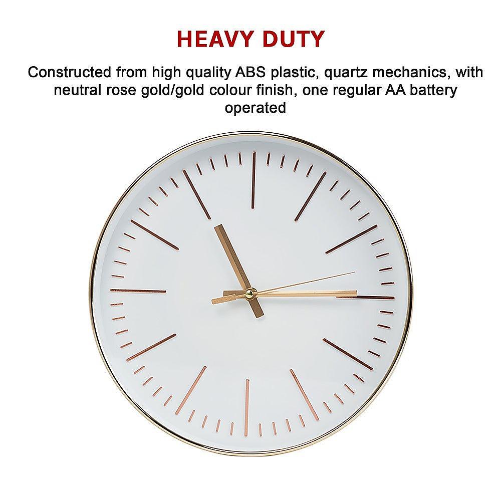 Buy Modern Wall Clock Silent Non-Ticking Quartz Battery Operated Gold discounted | Products On Sale Australia