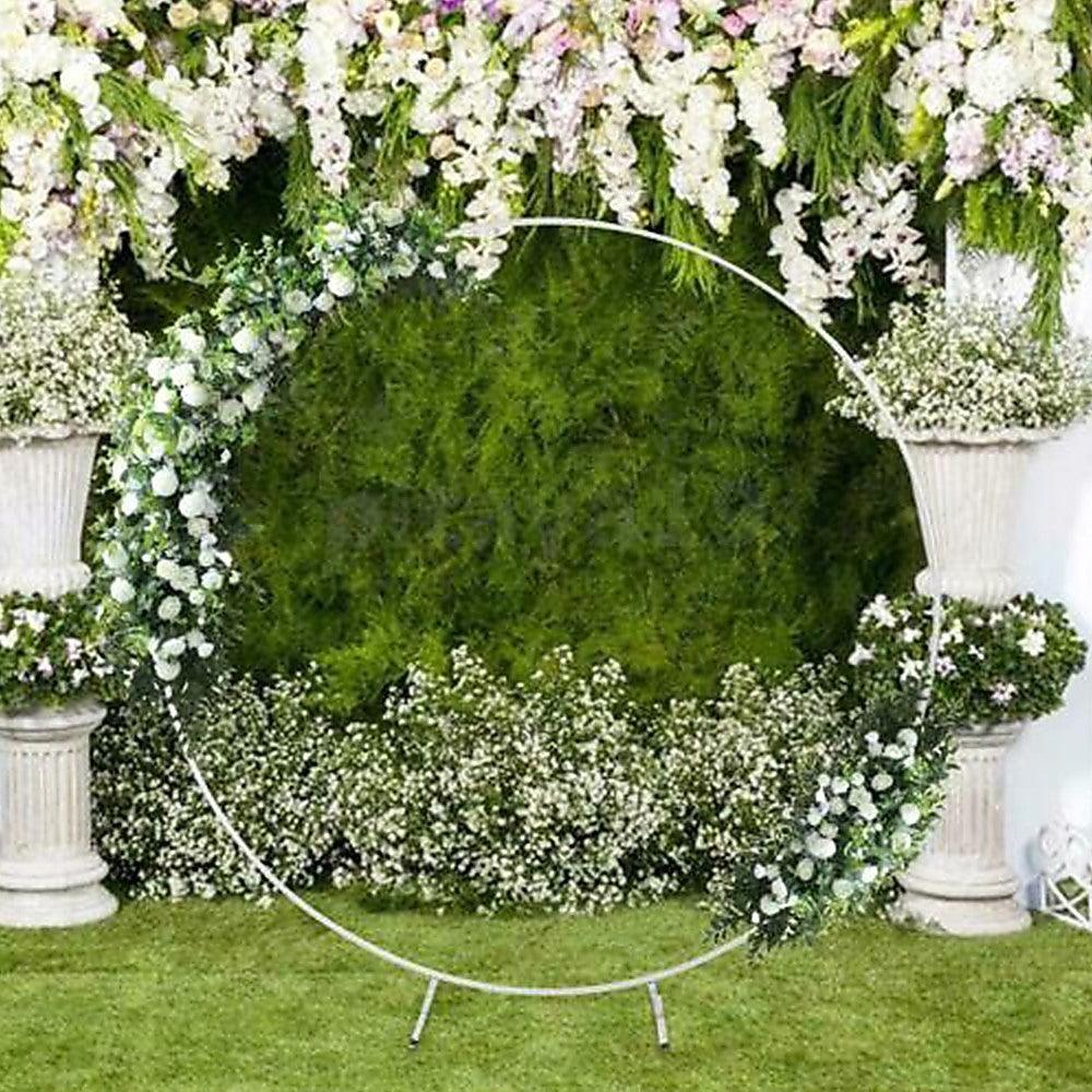 Buy 2M Wedding Hoop Round Circle Arch Backdrop Flower Display Stand Frame Background discounted | Products On Sale Australia