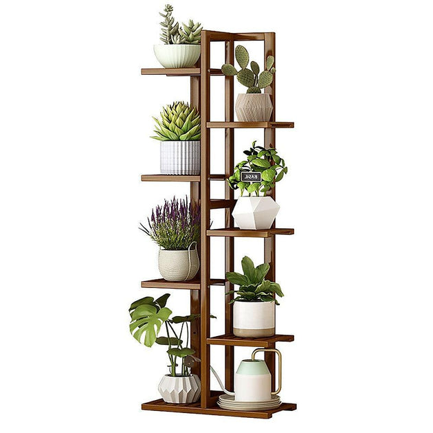 Buy 6 Tiers Vertical Bamboo Plant Stand Staged Flower Shelf Rack Outdoor Garden discounted | Products On Sale Australia