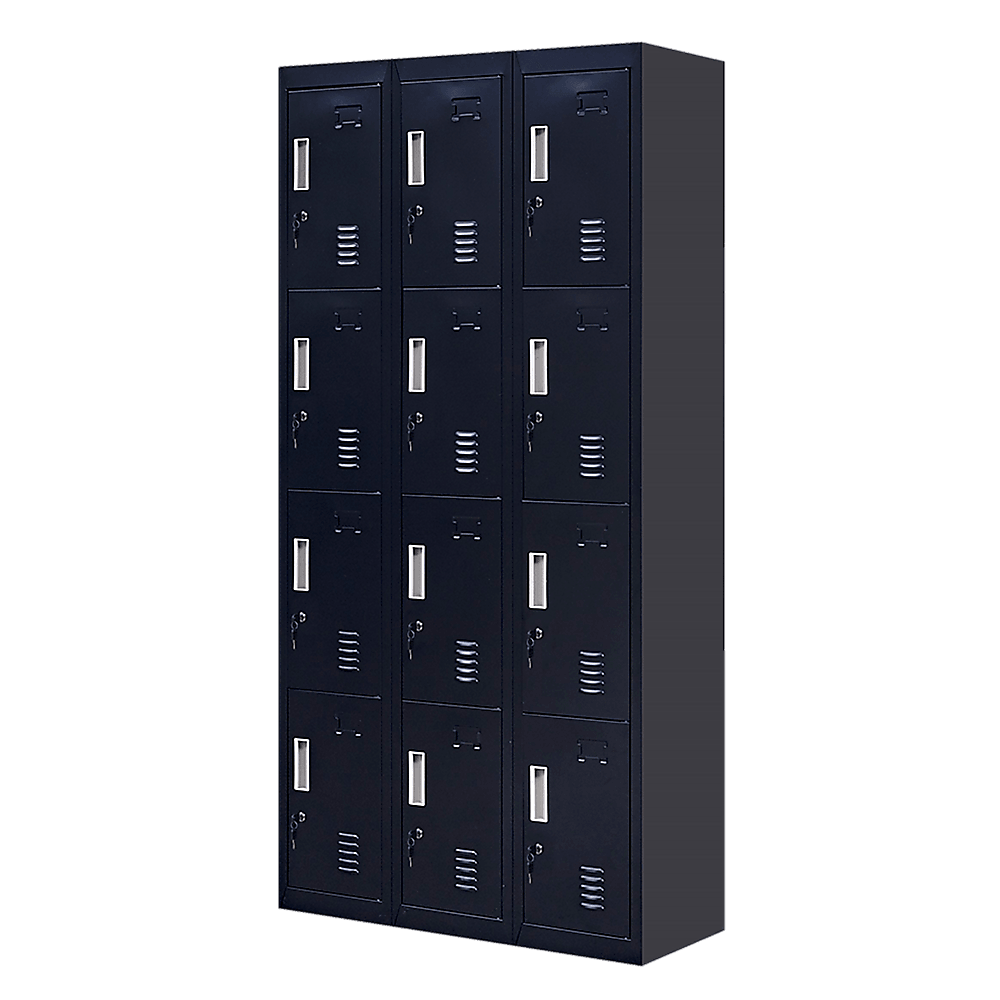 Buy 12-Door Locker for Office Gym Shed School Home Storage - Standard Lock with Keys discounted | Products On Sale Australia