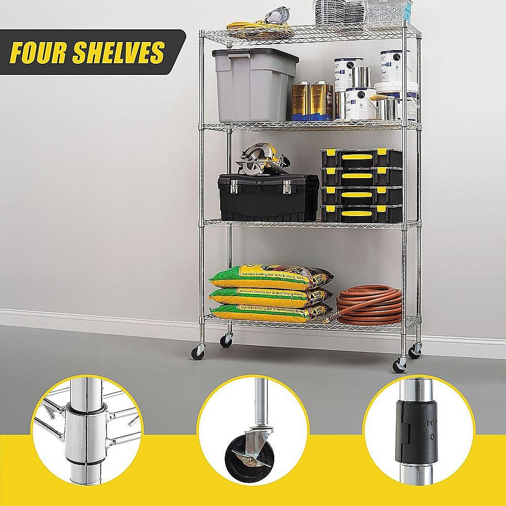 Buy Modular Wire Storage Shelf 900 x 450 x 1800mm Steel Shelving discounted | Products On Sale Australia