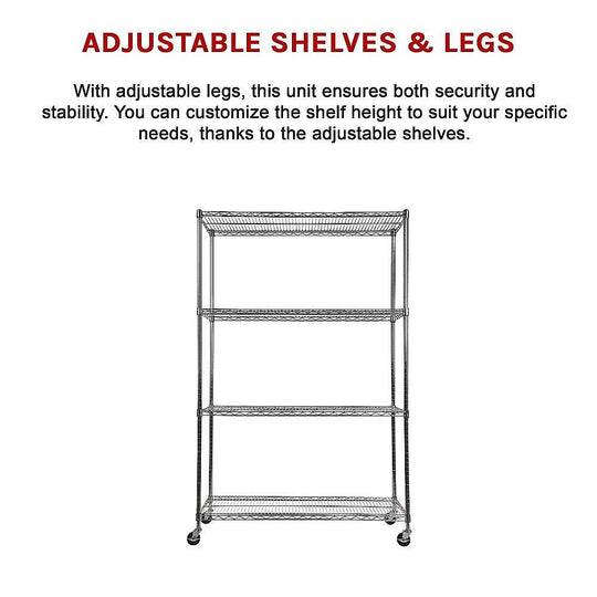 Buy Modular Wire Storage Shelf 900 x 450 x 1800mm Steel Shelving discounted | Products On Sale Australia