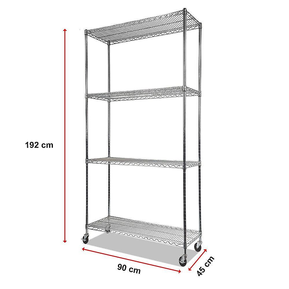 Buy Modular Wire Storage Shelf 900 x 450 x 1800mm Steel Shelving discounted | Products On Sale Australia