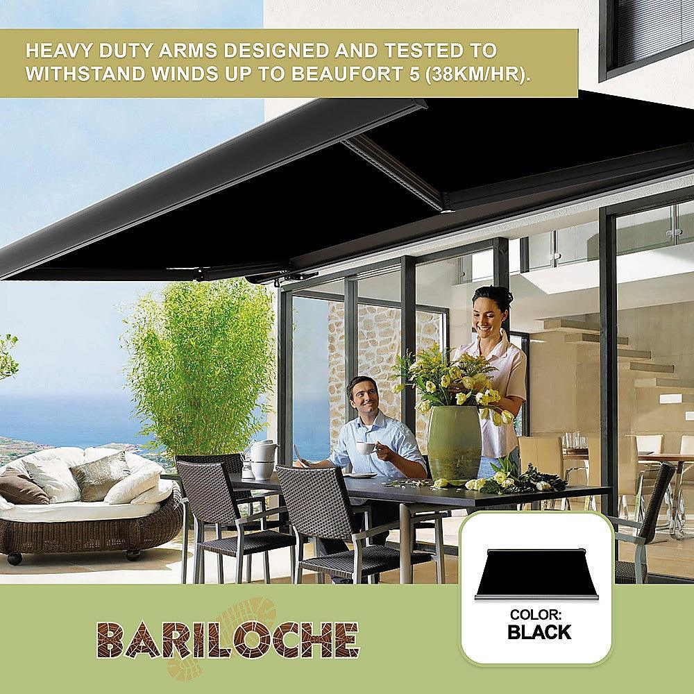 Buy 5.0m x 3.0m Retractable Folding Arm Awning Heavy Duty Full Cassette Motorised discounted | Products On Sale Australia