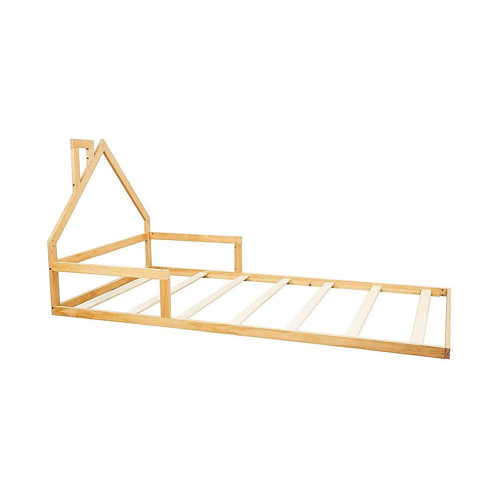 Buy Pine Wood Floor Bed House Frame for Kids and Toddlers discounted | Products On Sale Australia