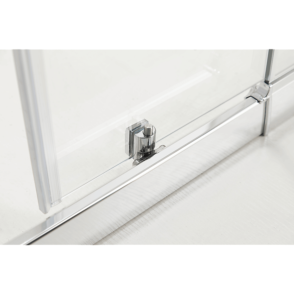 Buy Adjustable 900x1000mm Double Sliding Door Glass Shower Screen in Chrome discounted | Products On Sale Australia