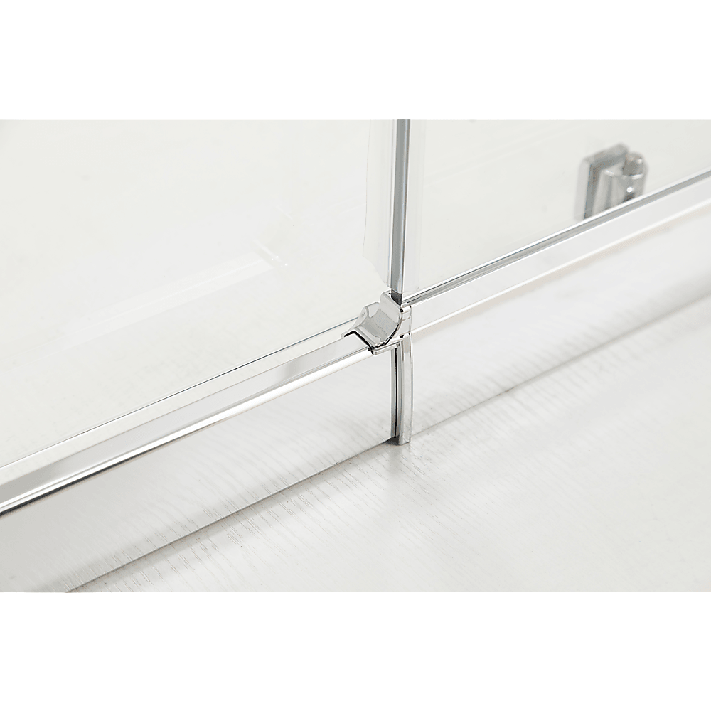 Buy Adjustable 1000x1000mm Double Sliding Door Glass Shower Screen in Chrome discounted | Products On Sale Australia