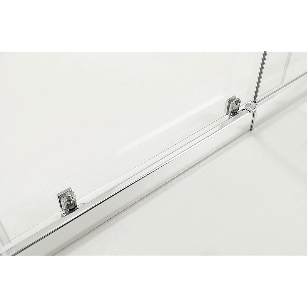 Buy Adjustable 1200x1100mm Double Sliding Door Glass Shower Screen in Chrome discounted | Products On Sale Australia