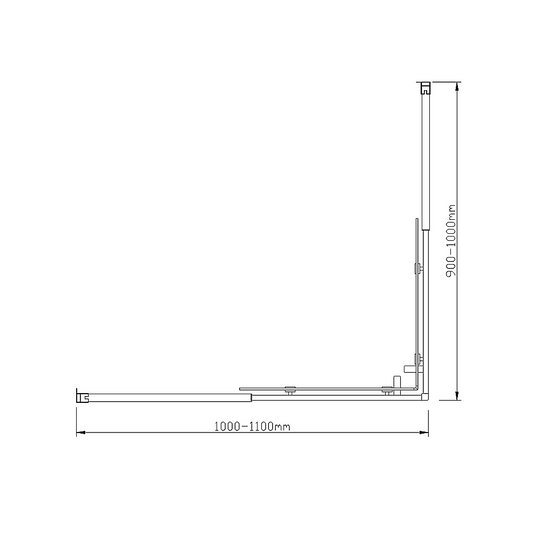 Buy Adjustable 1100x1000mm Double Sliding Door Glass Shower Screen in Chrome discounted | Products On Sale Australia