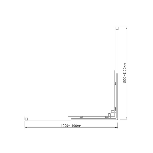 Buy Adjustable 1100x1100mm Double Sliding Door Glass Shower Screen in Chrome discounted | Products On Sale Australia