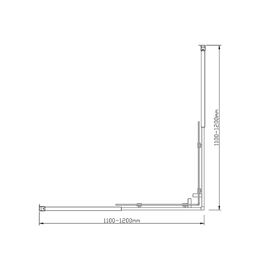 Buy Adjustable 1200x1200mm Double Sliding Door Glass Shower Screen in Chrome discounted | Products On Sale Australia