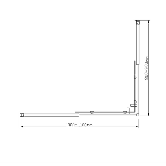 Buy Adjustable 1100x900mm Double Sliding Door Glass Shower Screen in Black discounted | Products On Sale Australia