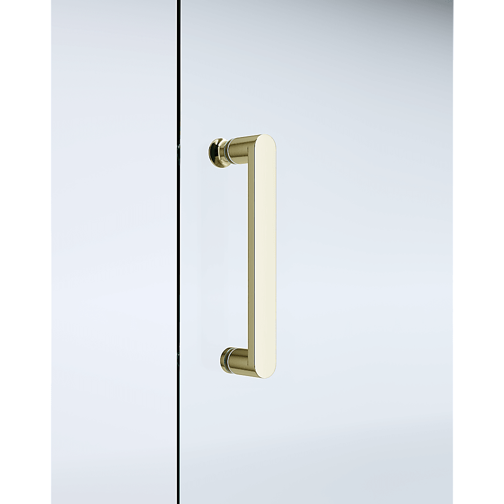 Buy Adjustable 900x1200mm Double Sliding Door Glass Shower Screen in Gold discounted | Products On Sale Australia