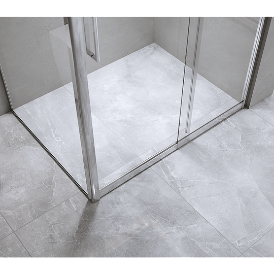 Buy Adjustable 1500x800mm Single Door Corner Sliding Glass Shower Screen in Chrome discounted | Products On Sale Australia