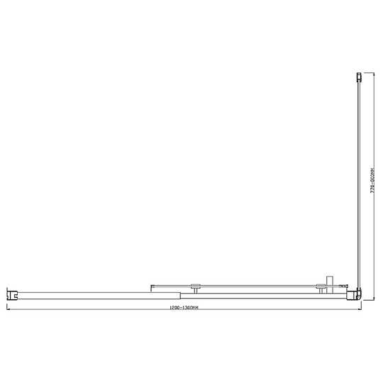 Buy Adjustable 1300x800mm Single Door Corner Sliding Glass Shower Screen in Chrome discounted | Products On Sale Australia