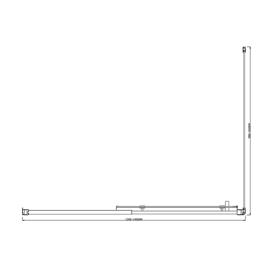 Buy Adjustable 1400x1010mm Single Door Corner Sliding Glass Shower Screen in Chrome discounted | Products On Sale Australia