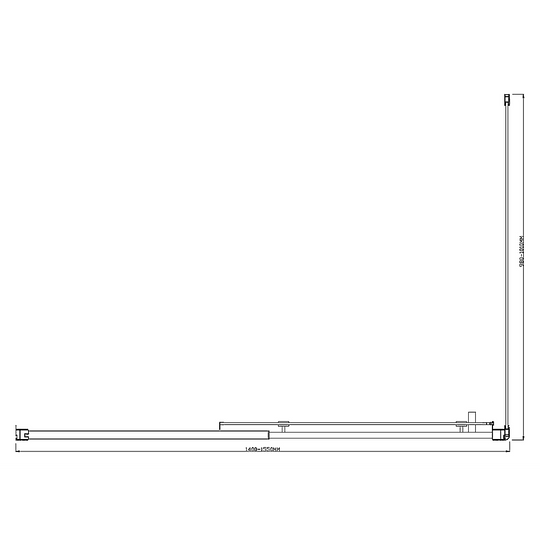 Buy Adjustable 1500x1010mm Single Door Corner Sliding Glass Shower Screen in Chrome discounted | Products On Sale Australia