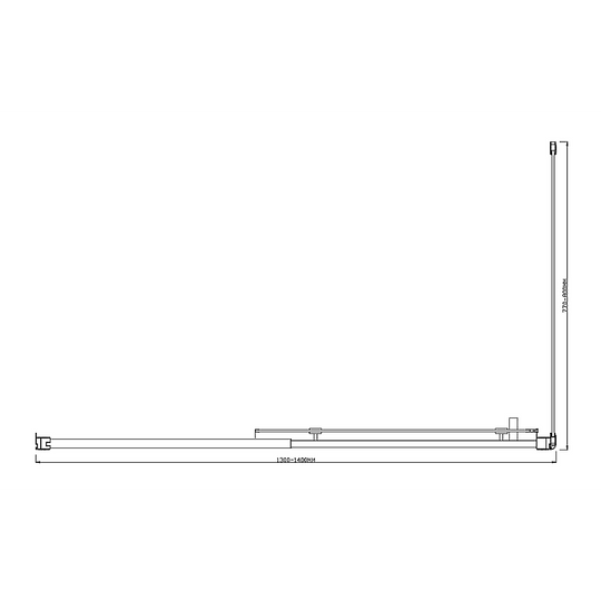 Buy Adjustable 1400x800mm Single Door Corner Sliding Glass Shower Screen in Chrome discounted | Products On Sale Australia