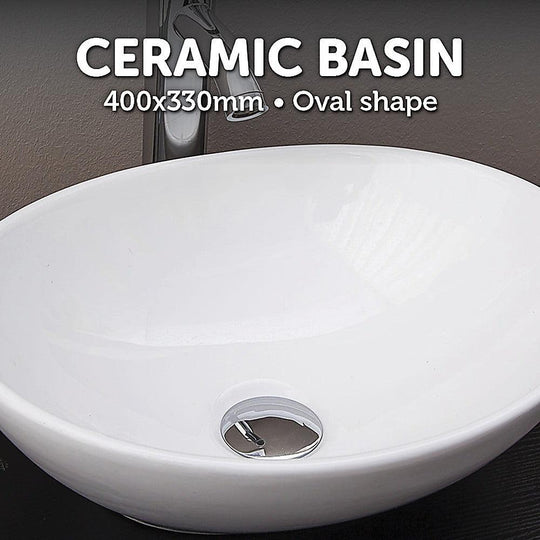 Buy Above Counter Bathroom Vanity Oval Ceramic Basin discounted | Products On Sale Australia