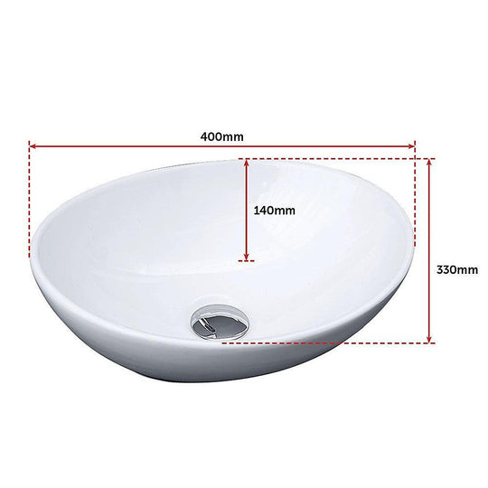 Buy Above Counter Bathroom Vanity Oval Ceramic Basin discounted | Products On Sale Australia