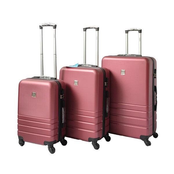 Buy ABS Luggage Suitcase Set 3 Code Lock Travel Carry Bag Trolley Maroon 50/60/70 discounted | Products On Sale Australia