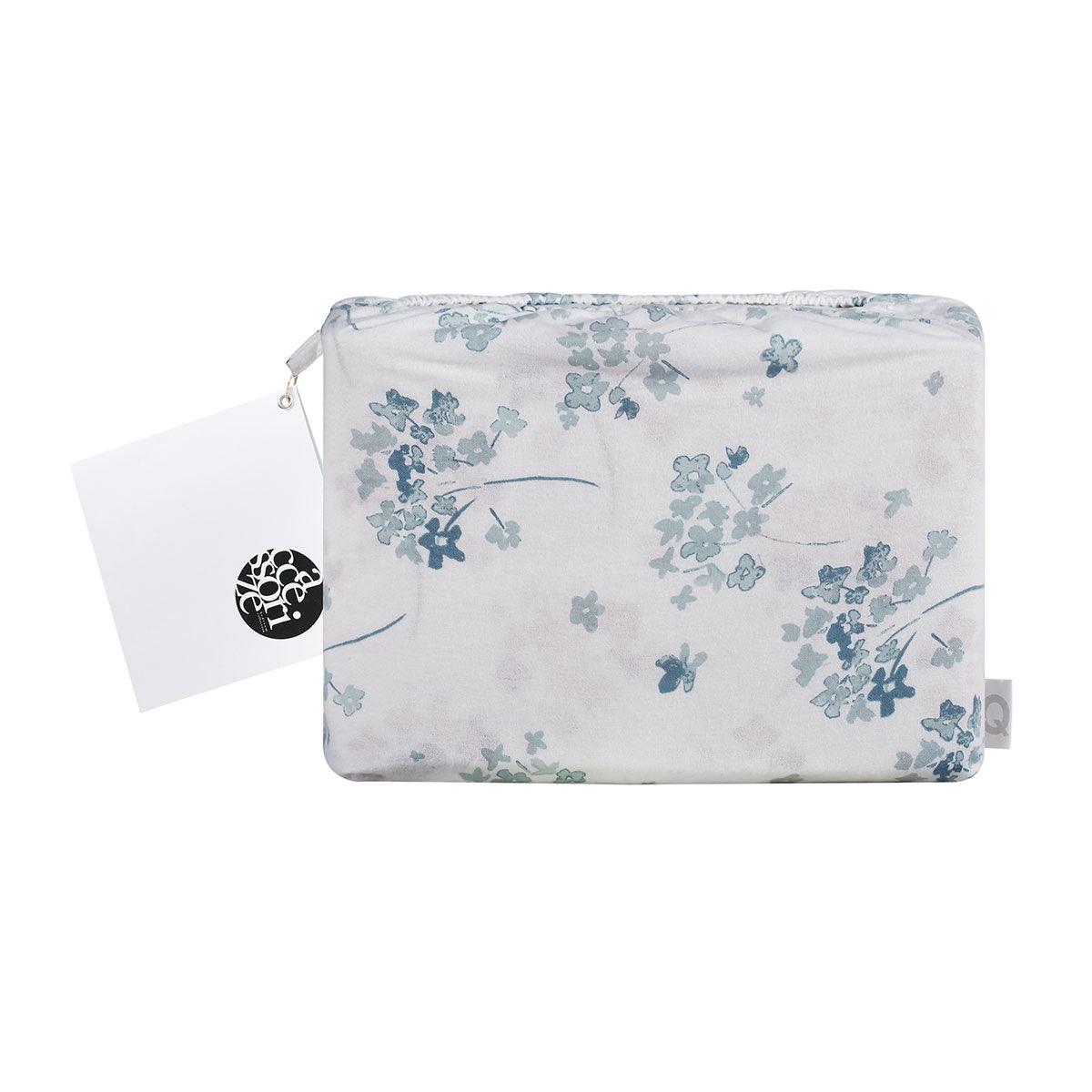 Buy Accessorize Cotton Flannelette Sheet Set Flower Bunch Light Blue Single discounted | Products On Sale Australia