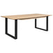 Buy Aconite Dining Table 180cm Solid Messmate Timber Wood Black Metal Leg - Natural discounted | Products On Sale Australia