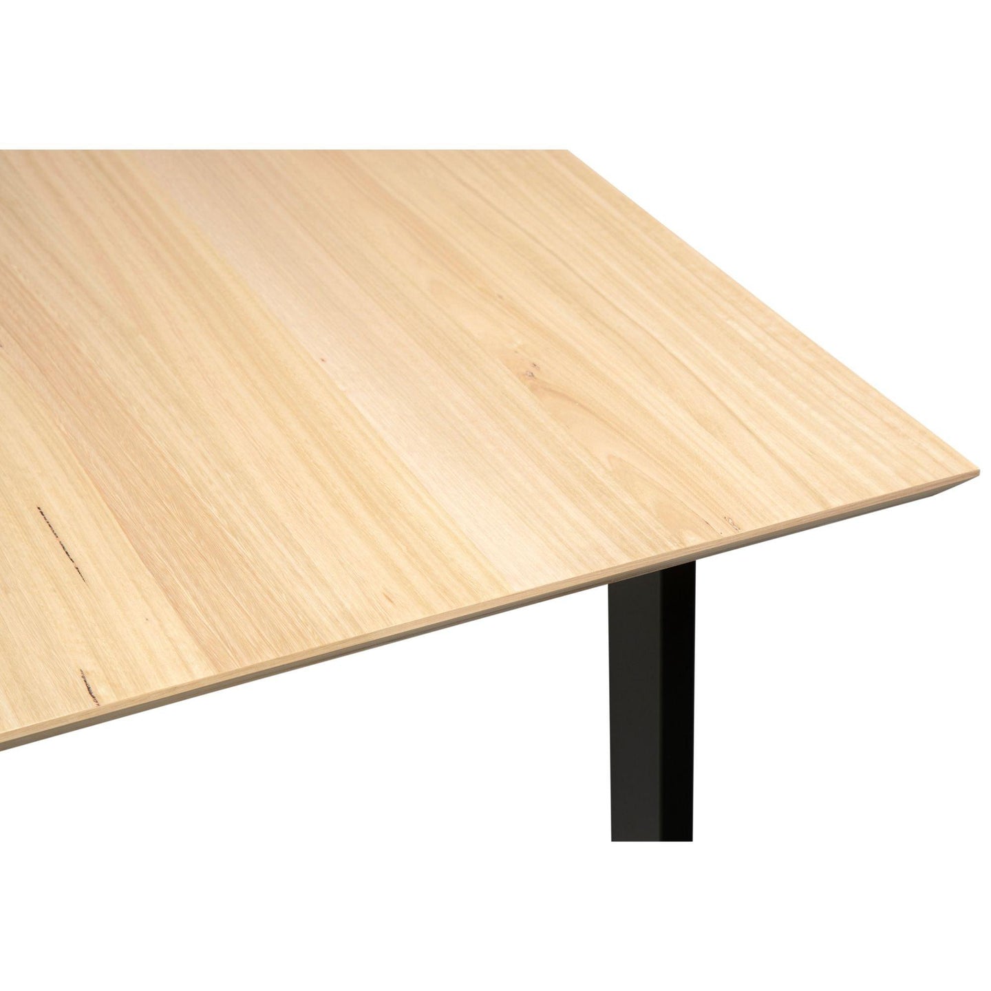 Buy Aconite Dining Table 180cm Solid Messmate Timber Wood Black Metal Leg - Natural discounted | Products On Sale Australia