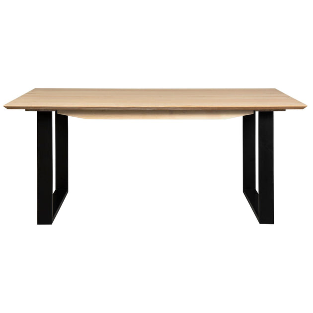 Aconite Dining Table 180cm Solid Messmate Timber Wood Black Metal Leg - Natural Products On Sale Australia | Furniture > Dining Category