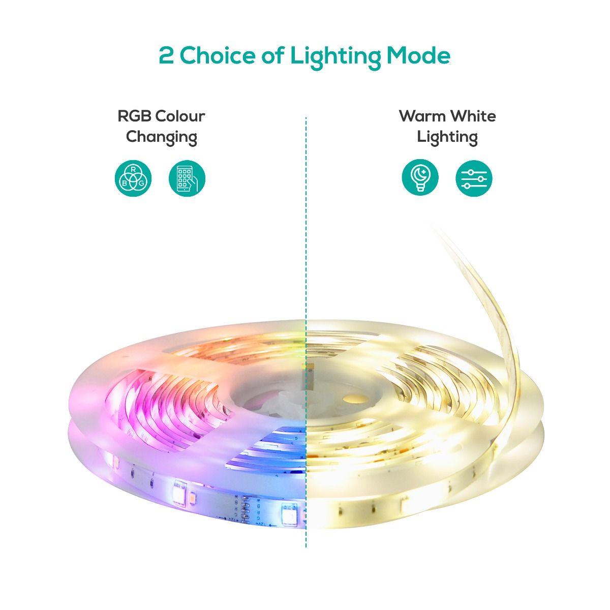 Buy activiva 2m IP65 Smart RGB & Warm White LED Strip Lights discounted | Products On Sale Australia