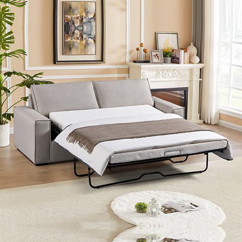 Buy Ada Multifunctional 3 Seater Sofa Bed Fabric Upholstery Wooden Structure discounted | Products On Sale Australia