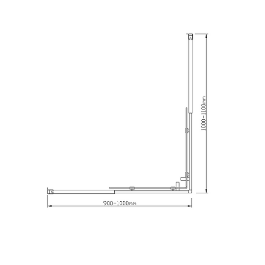 Buy Adjustable 1000x1100mm Double Sliding Door Glass Shower Screen in Chrome discounted | Products On Sale Australia