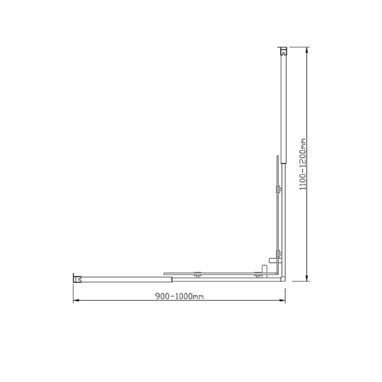 Buy Adjustable 1000x1200mm Double Sliding Door Glass Shower Screen in Gold discounted | Products On Sale Australia