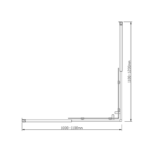 Buy Adjustable 1100x1200mm Double Sliding Door Glass Shower Screen in Chrome discounted | Products On Sale Australia