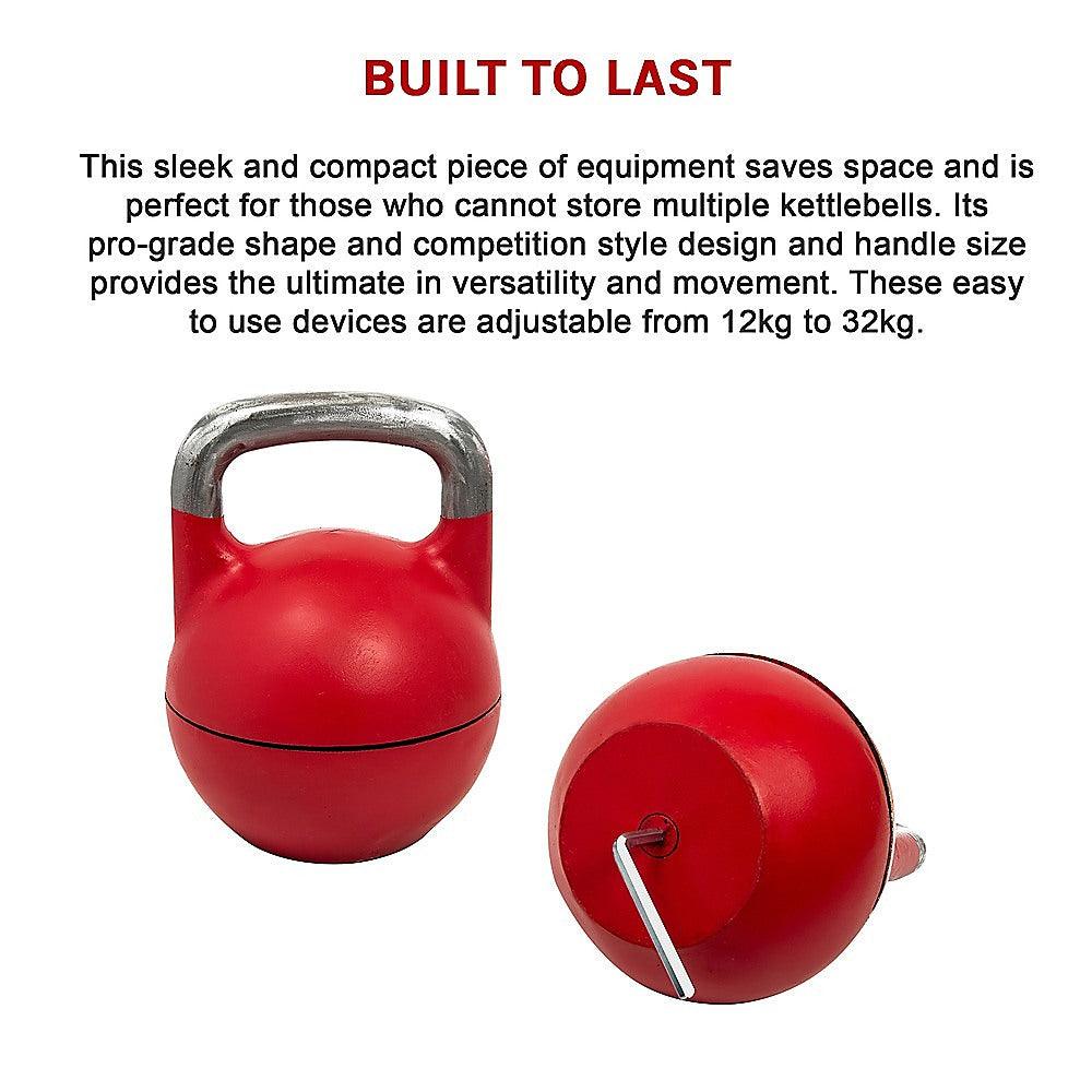 Buy Adjustable 32KG Kettlebell Weight Set Home Gym discounted | Products On Sale Australia