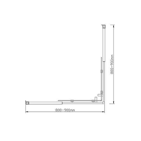 Buy Adjustable 900x900mm Double Sliding Door Glass Shower Screen in Chrome discounted | Products On Sale Australia