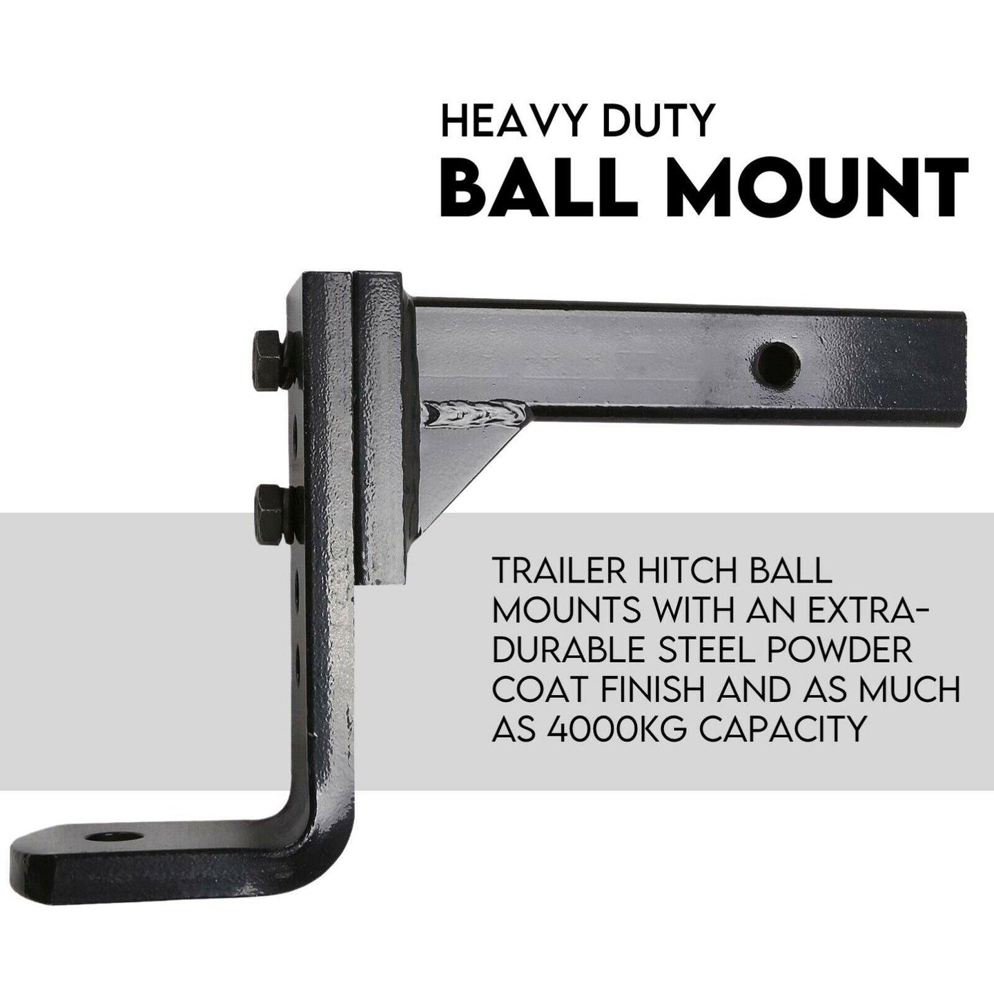 Buy Adjustable Drop Towbar Tow Bar Ball Mount Tongue 2" Hitch Trailer 4000KG discounted | Products On Sale Australia