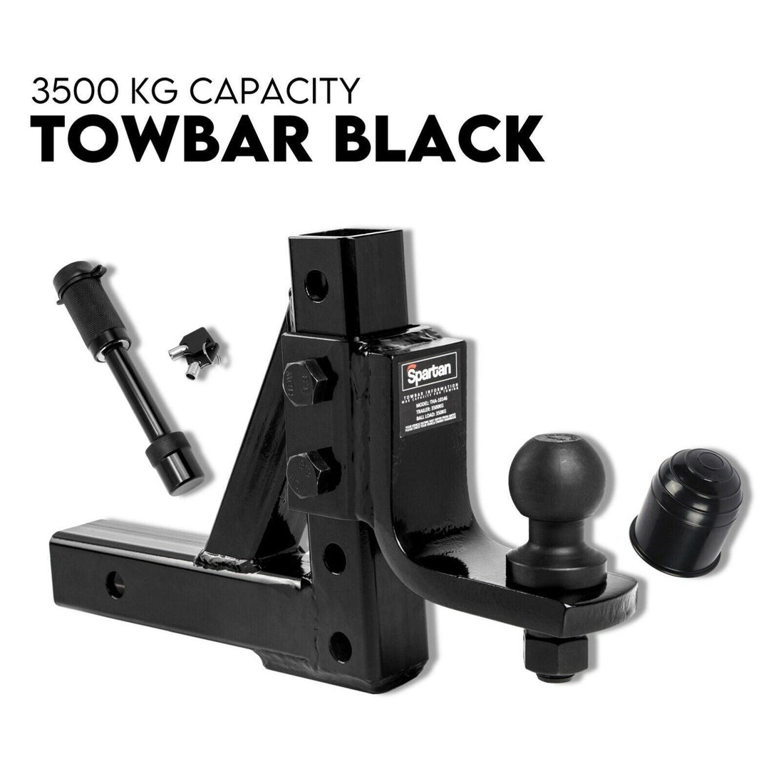 Buy Adjustable Drop Towbar Tow Bar Ball Mount Tongue Hitch Trailer Car 3500KG discounted | Products On Sale Australia